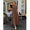 MEROKEETY Womens Summer Casual Short Sleeve Maxi Long Tshirt Dress 2026(Coffee)