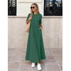 MEROKEETY Womens Summer Casual Short Sleeve Maxi Long Tshirt Dress 2026(Darkgreen)