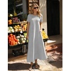 MEROKEETY Womens Summer Casual Short Sleeve Maxi Long Tshirt Dress 2026(Heathergrey)