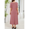 MEROKEETY Womens Summer Casual Short Sleeve Maxi Long Tshirt Dress 2026(Multicolor)