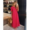MEROKEETY Womens Summer Casual Short Sleeve Maxi Long Tshirt Dress 2026(Red)