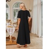 MEROKEETY Womens Summer Casual Short Sleeve Maxi Long Tshirt Dress 2026(Redleaf)