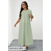 MEROKEETY Womens Summer Casual Short Sleeve Maxi Long Tshirt Dress 2026(Sage)