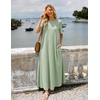 MEROKEETY Womens Summer Casual Short Sleeve Maxi Long Tshirt Dress 2026(Sage)