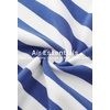 MEROKEETY Women’s Summer Casual V Neck Collared Loose T Shirt Mini Dress(Striped Blue)