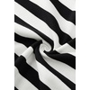 MEROKEETY Women’s Summer Casual V Neck Collared Loose T Shirt Mini Dress(Stripedblack)