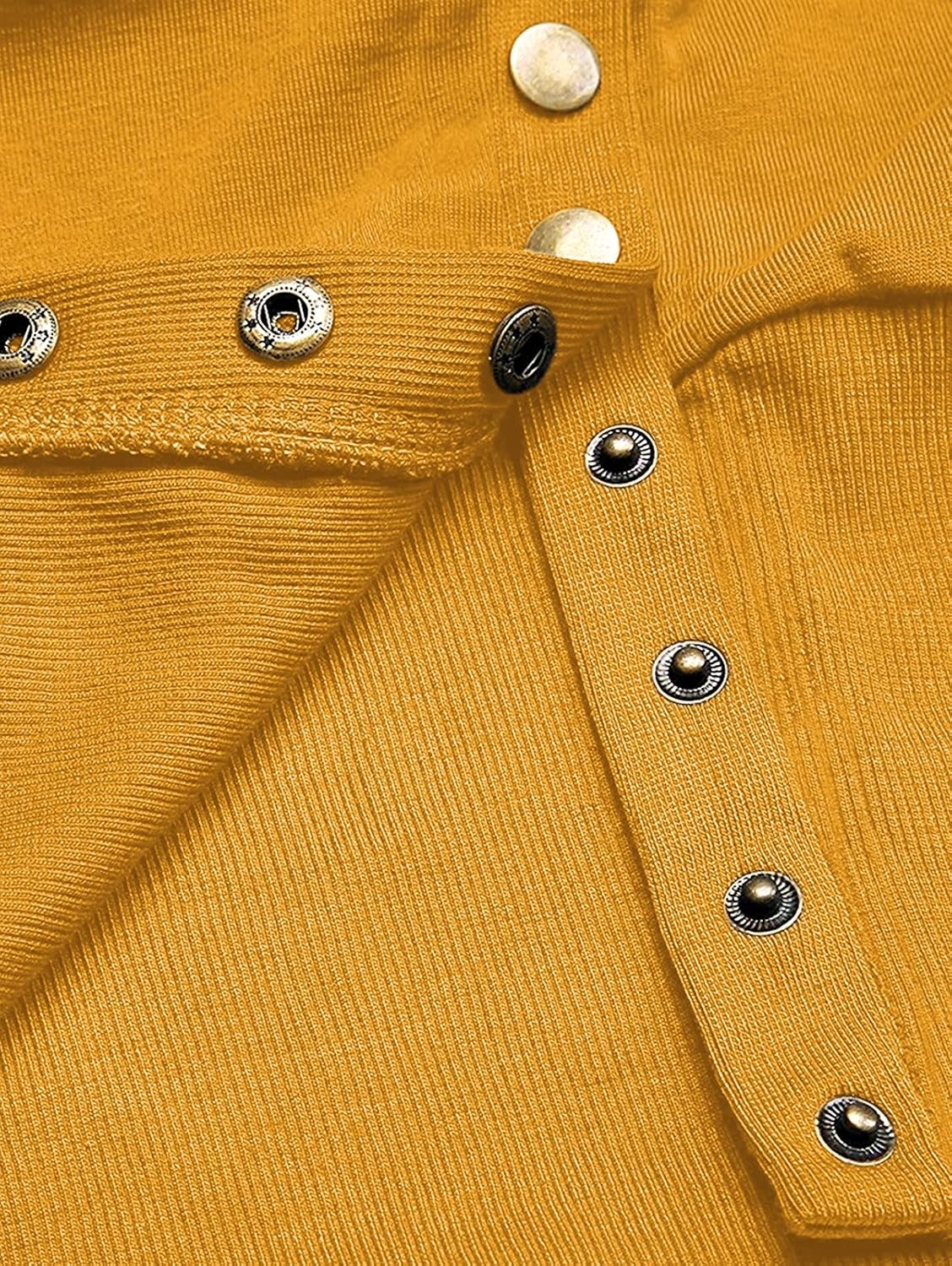 image:imageMEROKEETY Womens 2026 Fall Lightweight Button Up Long Cardigan SweaterMustard