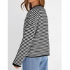 MEROKEETY Striped Cardigan Sweaters for Women Trendy Button Fall Sweater(Black)