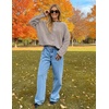 MEROKEETY Striped Cardigan Sweaters for Women Trendy Button Fall Sweater(Brown)
