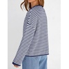 MEROKEETY Striped Cardigan Sweaters for Women Trendy Button Fall Sweater(Navy)