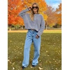 MEROKEETY Striped Cardigan Sweaters for Women Trendy Button Fall Sweater(Navy)