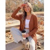 MEROKEETY Women’s 2026 Fall Lightweight Button Up Long Cardigan Sweater(Brown)
