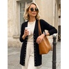 MEROKEETY Women’s 2026 Fall Lightweight Button Up Long Cardigan Sweater(Charcoal)