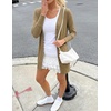 MEROKEETY Women’s 2026 Fall Lightweight Button Up Long Cardigan Sweater(Khaki)