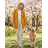 MEROKEETY Women’s 2026 Fall Lightweight Button Up Long Cardigan Sweater(Mustard)