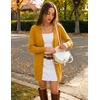 MEROKEETY Women’s 2026 Fall Lightweight Button Up Long Cardigan Sweater(Mustard)