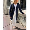 MEROKEETY Women’s 2026 Fall Lightweight Button Up Long Cardigan Sweater(Navy)