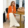 MEROKEETY Women’s 2026 Fall Lightweight Button Up Long Cardigan Sweater(Orange)