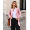 MEROKEETY Women’s 2026 Fall Lightweight Button Up Long Cardigan Sweater(Pink)