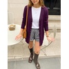 MEROKEETY Women’s 2026 Fall Lightweight Button Up Long Cardigan Sweater(Plum)