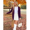 MEROKEETY Women’s 2026 Fall Lightweight Button Up Long Cardigan Sweater(Plum)