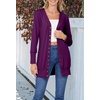 MEROKEETY Women’s 2026 Fall Lightweight Button Up Long Cardigan Sweater(Plum)
