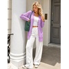 MEROKEETY Women’s 2026 Fall Lightweight Button Up Long Cardigan Sweater(Purple)