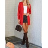 MEROKEETY Women’s 2026 Fall Lightweight Button Up Long Cardigan Sweater(Red)