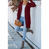 MEROKEETY Women’s 2026 Fall Lightweight Button Up Long Cardigan Sweater(Wine)