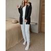 MEROKEETY Women’s Cable Knit Open Front Cardigan Sweaters Fall Outerwear(Black)