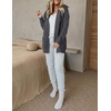 MEROKEETY Women’s Cable Knit Open Front Cardigan Sweaters Fall Outerwear(Charcoal)