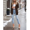 MEROKEETY Women’s Cable Knit Open Front Cardigan Sweaters Fall Outerwear(Coffee)