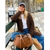 MEROKEETY Women’s Cable Knit Open Front Cardigan Sweaters Fall Outerwear(Coffee)