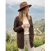 MEROKEETY Women’s Cable Knit Open Front Cardigan Sweaters Fall Outerwear(Coffee)
