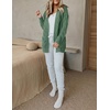 MEROKEETY Women’s Cable Knit Open Front Cardigan Sweaters Fall Outerwear(Dusty Green)