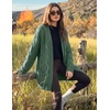 MEROKEETY Women’s Cable Knit Open Front Cardigan Sweaters Fall Outerwear(Dusty Green)