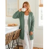 MEROKEETY Women’s Cable Knit Open Front Cardigan Sweaters Fall Outerwear(Dusty Green)