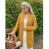 MEROKEETY Women’s Cable Knit Open Front Cardigan Sweaters Fall Outerwear(Gold Yellow)