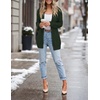 MEROKEETY Women’s Cable Knit Open Front Cardigan Sweaters Fall Outerwear(Green)