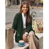 MEROKEETY Women’s Cable Knit Open Front Cardigan Sweaters Fall Outerwear(Green)