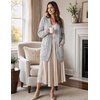 MEROKEETY Women’s Cable Knit Open Front Cardigan Sweaters Fall Outerwear(Light Grey)