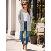 MEROKEETY Women’s Cable Knit Open Front Cardigan Sweaters Fall Outerwear(Light Grey)