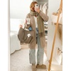 MEROKEETY Women’s Cable Knit Open Front Cardigan Sweaters Fall Outerwear(Light Khaki)