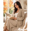 MEROKEETY Women’s Cable Knit Open Front Cardigan Sweaters Fall Outerwear(Light Khaki)
