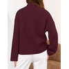 MEROKEETY Womens Fall Cardigan Sweaters for Women Long Sleeve Chunky Jacket(Burgundy)