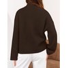 MEROKEETY Womens Fall Cardigan Sweaters for Women Long Sleeve Chunky Jacket(Coffee)