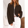 MEROKEETY Womens Fall Cardigan Sweaters for Women Long Sleeve Chunky Jacket(Coffee)