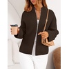 MEROKEETY Womens Fall Cardigan Sweaters for Women Long Sleeve Chunky Jacket(Coffee)