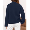 MEROKEETY Womens Fall Cardigan Sweaters for Women Long Sleeve Chunky Jacket(Navy)