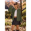 MEROKEETY Women’s Fall Long Sleeve Button Up Cardigan Sweater(Army Green)